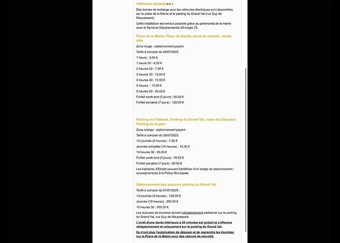 Le Clos Vatinel Et Son Parking * Étretat